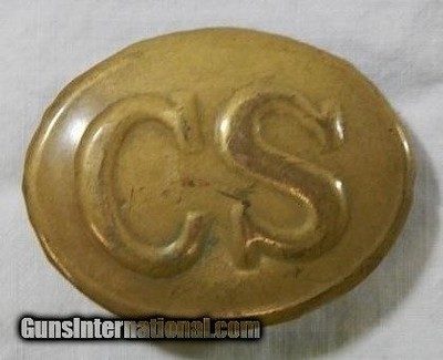 CIVIL WAR CONFEDERATE OVAL C S BELT PLATE