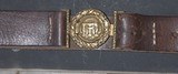 CIVIL WAR CONFEDERATE GEORGIA TONGUE IN WREATH ON LEATHER BELT - 2 of 4