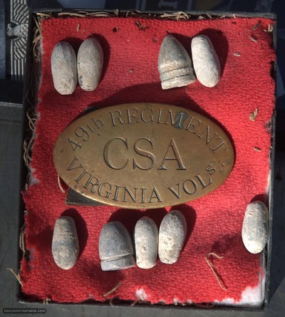 THE ORIGINAL CIVIL WAR CONFEDERATE 49TH REGIMENT VIRGINIA VOLs BELT PLATE