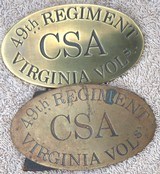 THE ORIGINAL CIVIL WAR CONFEDERATE 49TH REGIMENT VIRGINIA VOLs BELT PLATE - 2 of 4