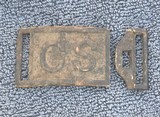 CIVIL WAR PERIOD RECTANGULAR C S BELT PLATE