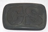 ORIGINAL CIVIL WAR TENNESSEE C S ROUND CORNER, SPUN HOOKS BUCKLE