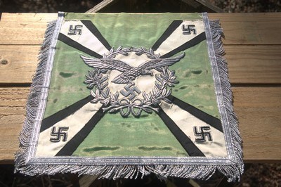 WW2? LUFTWAFFE FALSCHRM HAND EMBROIDERED BANNER - Image 1 of 2