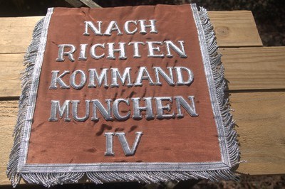 GERMAN WW 2? LUFTWAFFE NACHT RICHTEN HAND EMBROIDERED BANNER - Image 6 of 6