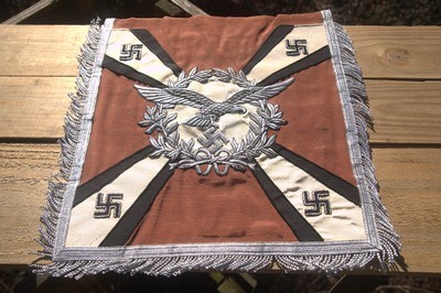 GERMAN WW 2? LUFTWAFFE NACHT RICHTEN HAND EMBROIDERED BANNER - Image 1 of 6