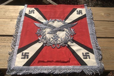 WW 2 GERMAN LUFTWAFFEFLAK HAND EMBROIDERED BANNER - Image 1 of 2