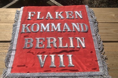 WW 2 GERMAN LUFTWAFFEFLAK HAND EMBROIDERED BANNER - Image 2 of 2