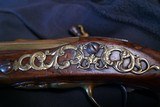Pair of enormous brass barrel flintlock holster pistols - 10 of 14
