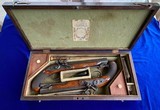 Cased Pair of large British Officer Flintlock Pistols - 3 of 15