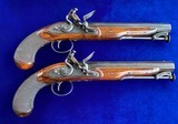 Cased Pair of large British Officer Flintlock Pistols - 1 of 15