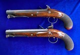 Cased Pair of large British Officer Flintlock Pistols - 2 of 15