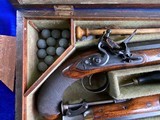 Cased Pair of large British Officer Flintlock Pistols - 5 of 15