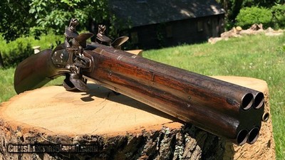 4 Barrel Flintlock Long Gun