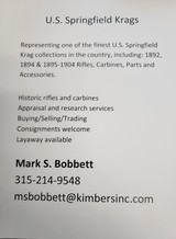 US Springfield 1892/96 Krag Rifle Serial#380 - 4 of 18