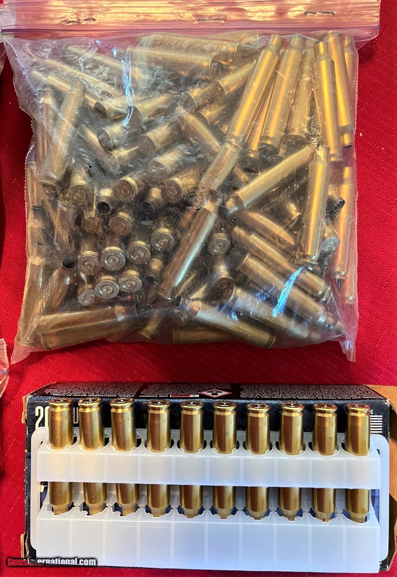 Once Fired 204 Ruger Brass