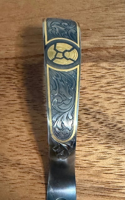 Krieghoff K-80 Fancy Gold Broken Clays Highly Engraved Trigger Guard. - Image 2 of 2
