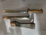 EARLY NORWEGIAN KRAG JORGENSEEN 1894 BAYONET MATCHING LOW NUMBERED NUMBERED SCABBARD PLUS FROG - 1 of 5