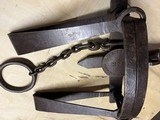 S. Newhouse No. 6 Grizzly Bear Trap, Riveted Teeth, 1860's Antique, Forged Springs, ROME On Base - 3 of 15