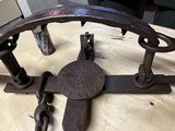S. Newhouse No. 6 Grizzly Bear Trap, Riveted Teeth, 1860's Antique, Forged Springs, ROME On Base - 9 of 15