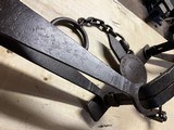 S. Newhouse No. 6 Grizzly Bear Trap, Riveted Teeth, 1860's Antique, Forged Springs, ROME On Base - 14 of 15