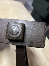 S. Newhouse No. 6 Grizzly Bear Trap, Riveted Teeth, 1860's Antique, Forged Springs, ROME On Base - 4 of 15