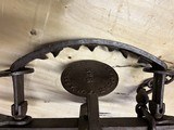 S. Newhouse No. 6 Grizzly Bear Trap, Riveted Teeth, 1860's Antique, Forged Springs, ROME On Base - 6 of 15