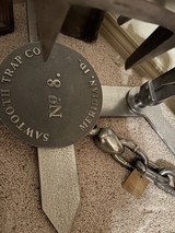 Sawtooth # 8 Bear Trap, much larger than the Newhouse # 6 Grizzly BearTrap - 4 of 9