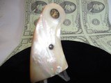 Original Colt Factory Deep Dish Medallion Pearl Grips E & I Frame - 1 of 8