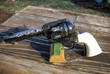 Single Action Pietta Great Western ll Hand Engraved Ivory Grips 357 Mag - 1 of 15
