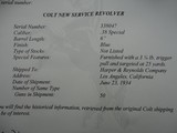 Colt New Service 38 Special 6 Inch LAPD 1934 With Colt Letter - 15 of 15