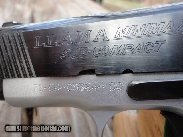 Llama Minimax 45 45 Acp Pistol Subcompact 1911 Style