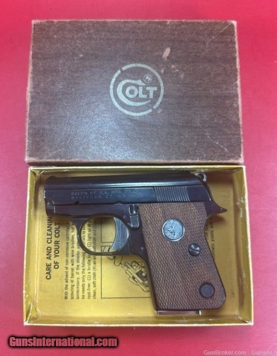 1973 COLT JUNIOR 25 ACP. Box w manual. Excellent condition. American made.