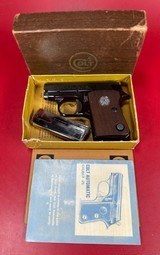 1973 COLT JUNIOR 25 ACP. Box w manual. Excellent condition. American made. - 1 of 10