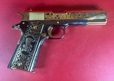 Colt Seattle Engraving El Jefe De Jefes 1911 38 Super 24K Gold, Diamonds - 13 of 15