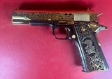 Colt Seattle Engraving El Jefe De Jefes 1911 38 Super 24K Gold, Diamonds - 14 of 15