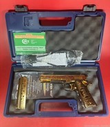 Colt Seattle Engraving El Jefe De Jefes 1911 38 Super 24K Gold, Diamonds - 4 of 15