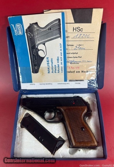Interarms Mauser HSc .380 ACP. 2 mags. Target. Manual. Excellent condition