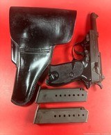 Walther P1 - P38 West German Military 9mm Holster 2 mags. Excellent Condition P-38 - 1 of 10