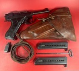 Swedish WWII Husqvarna M1940 LAHTI 9mm Excellent Condition Full rig. M40