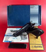 1982 Beretta Model 70S 380 ACP. Italy. Near Mint. 2 mags. Box, Papers.