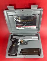 1993 Browning Hi power, Silver Chrome, Gold Trigger, Adj Sights, 9mm. Mint