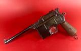 German Mauser Broomhandle 7.63x25mm C96, Stock Holster. Excellent Condition - 2 of 15