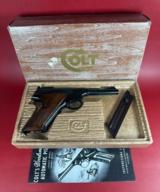 1974 Colt Woodsman 22LR 4'' Excellent Condition Box, Paperwork - 1 of 11