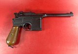 German Mauser Broomhandle 7.63x25mm C96, Stock Holster. Excellent Condition - 9 of 17