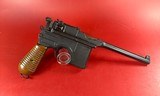 German Mauser Broomhandle 7.63x25mm C96, Stock Holster. Excellent Condition - 7 of 17