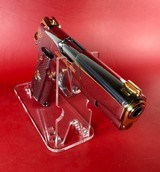 CUSTOM Colt 1911 High Polished Stainless, Engraved, Gold Plated. 38 Super. - 3 of 12