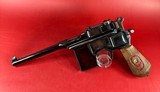 German Mauser Broomhandle Red 9. 9mm luger. Excellent Condition. Rare - 1 of 10