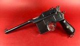 German Mauser Broomhandle 7.63x25mm C96, Stock Holster. Excellent Condition - 2 of 17