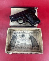 1922 Colt M1908 Vest Pocket Hammerless .25 ACP Box. Excellent Condition
