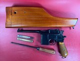 German Mauser Broomhandle 7.63x25mm C96, Stock Holster. Excellent Condition - 1 of 19